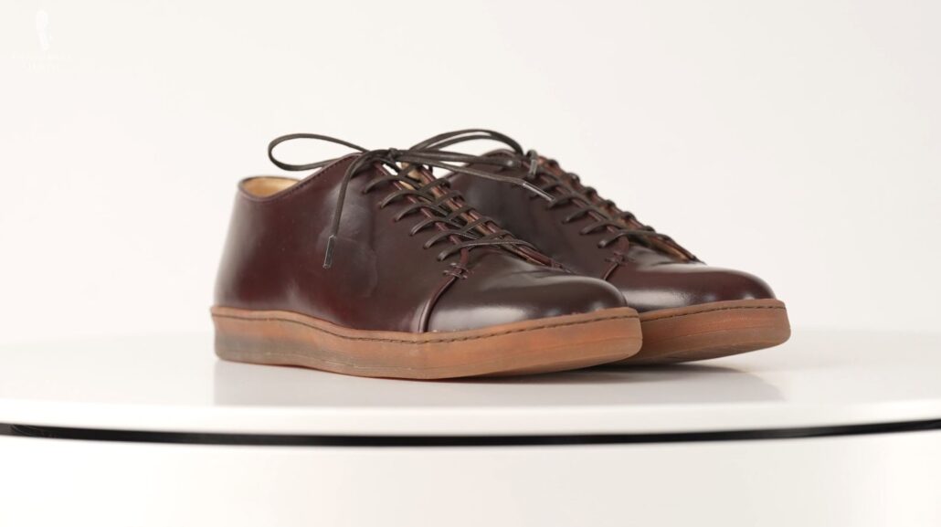 A pair of cordovan leather dress sneakers from Crown Northampton