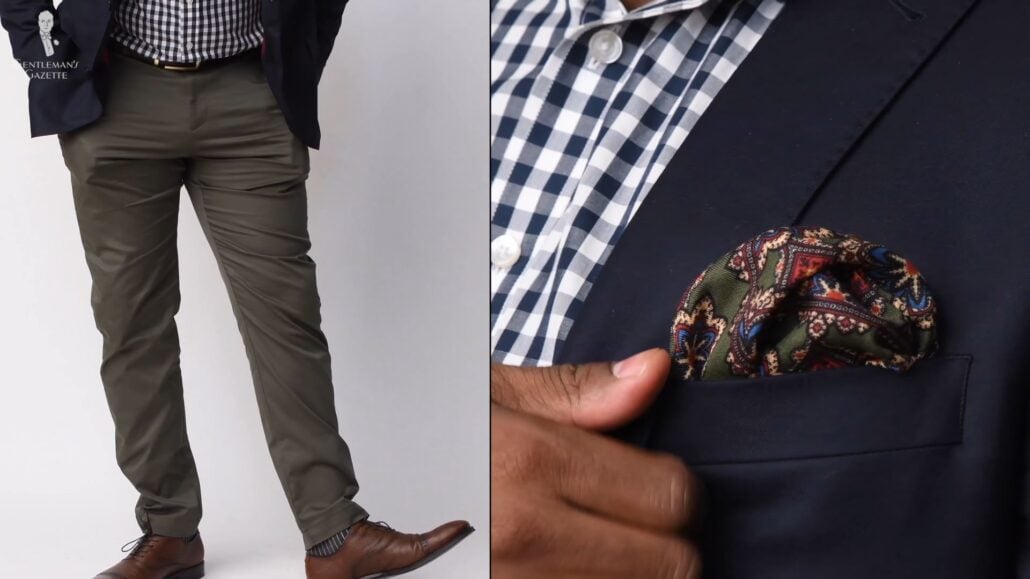 Kyle dons a business casual outfit with Fort Belvedere accessories