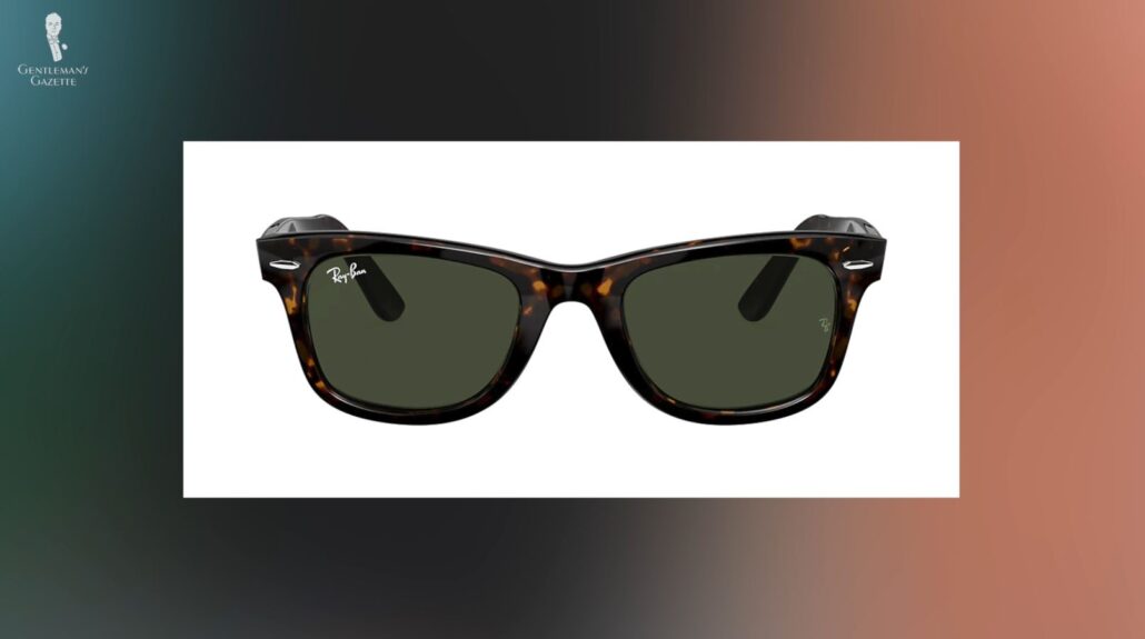 A pair of tortoiseshell wayfarers is also a tasteful choice! [Image Credit: SmartBuyGlasses] 