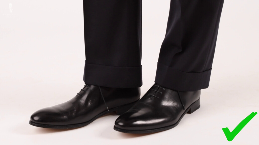 A well-shined, non-brogued cap toe or whole-cut Oxfords in calfskin or cordovan leather is the perfect substitute for Black Tie.