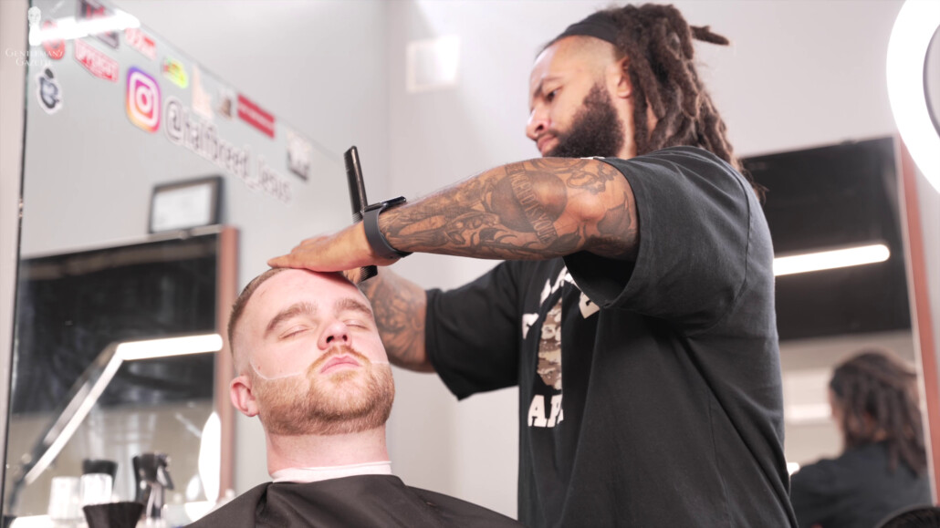 Getting a haircut is all about relaxing and trusting your barber.