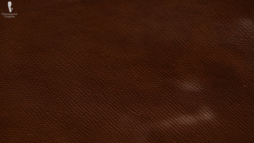 Hatch grain leather from J&FJ Baker from England.