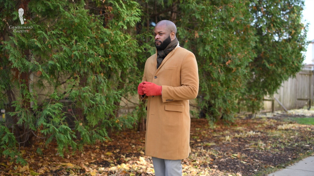 Long overcoats are usually associated with well-dressed gentlemen.