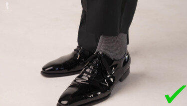 Curated visual reference: What To Avoid When Wearing Black Tie Shoes Reference: 10 Black Tie Tuxedo Mistakes That Menswear Experts Avoid