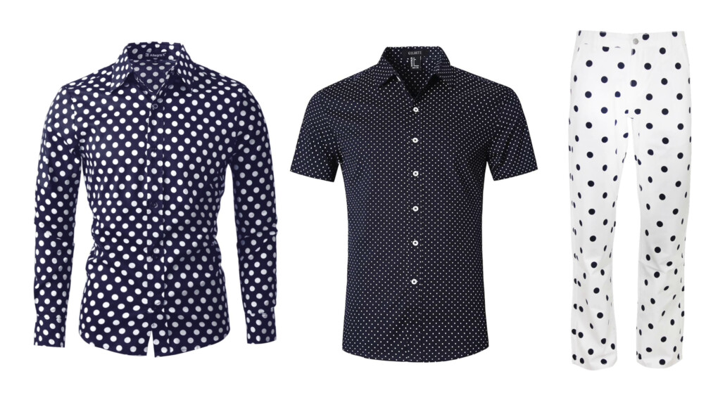 Polka dots nowadays are often seen on more informal menswear pieces.