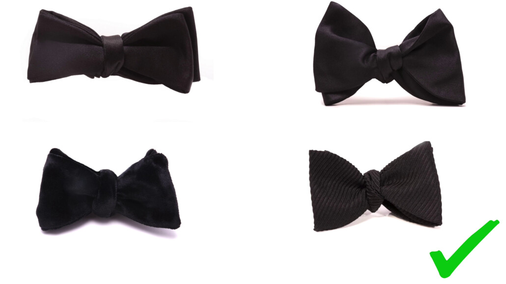 Relish the opportunity to sift through the many bow tie options available to you for your black tie ensemble