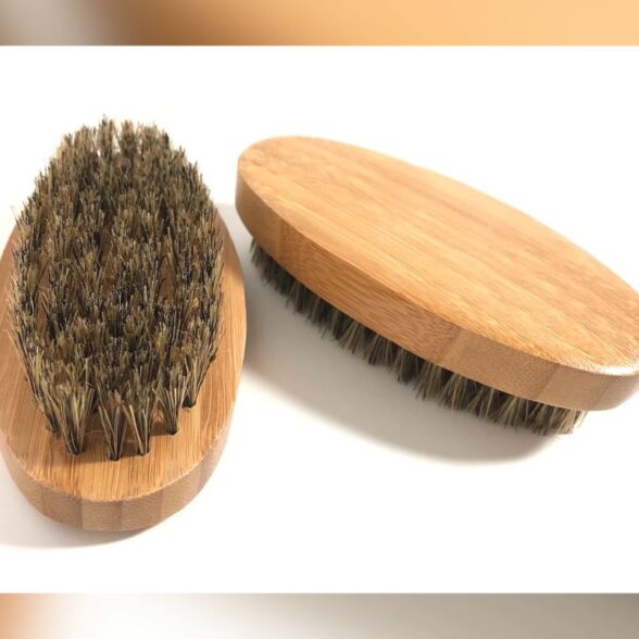 A photo of beard brushes