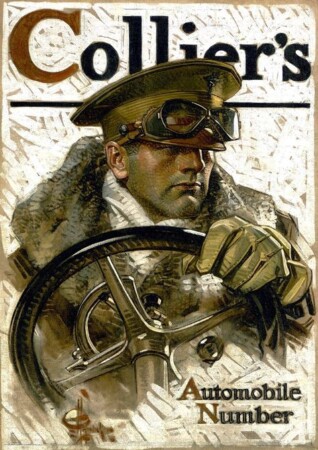 full early motorist gear including driving gloves Colliers Magazine Cover