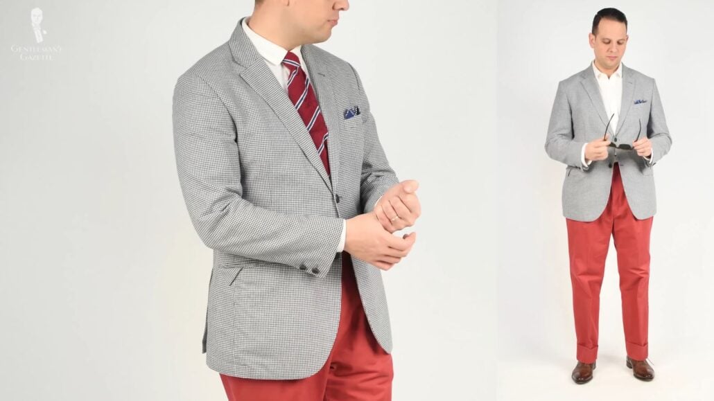 Raphael employs the concept of sprezzatura in this elevated casual outfit