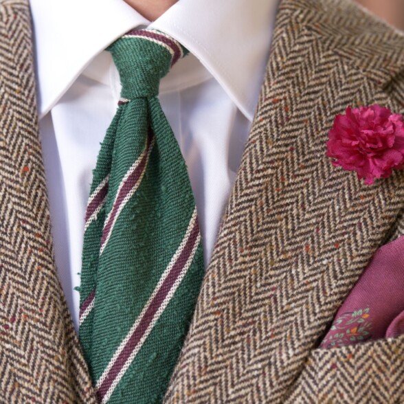 A tie with a dimple at the knot always elevates your ensemble