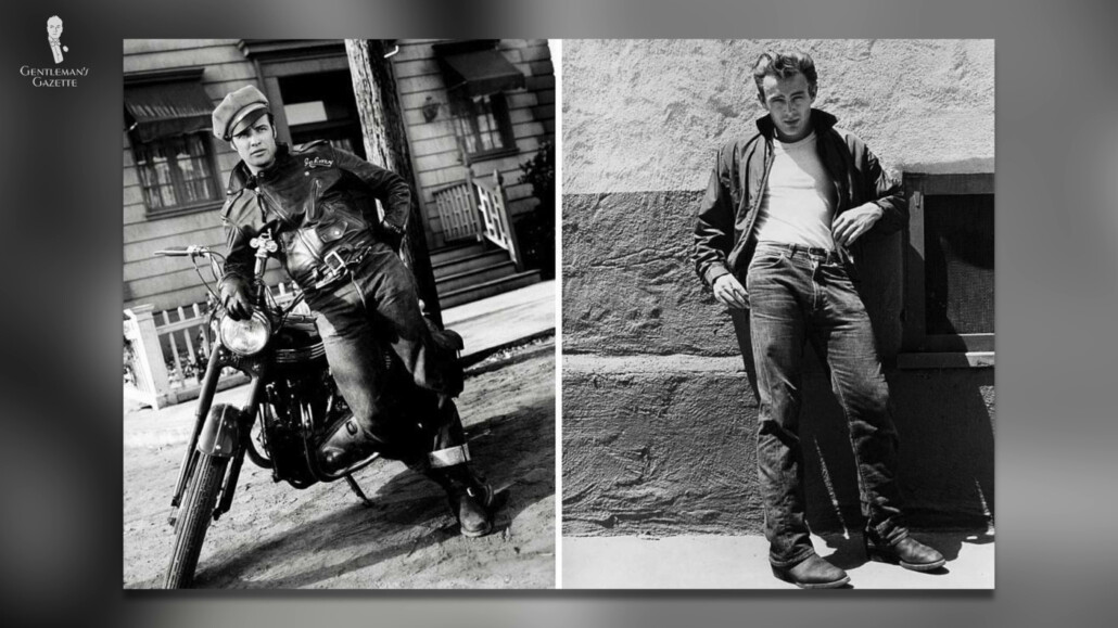 Celebrities like Marlon Brando and James Dean can easily influence style changes.