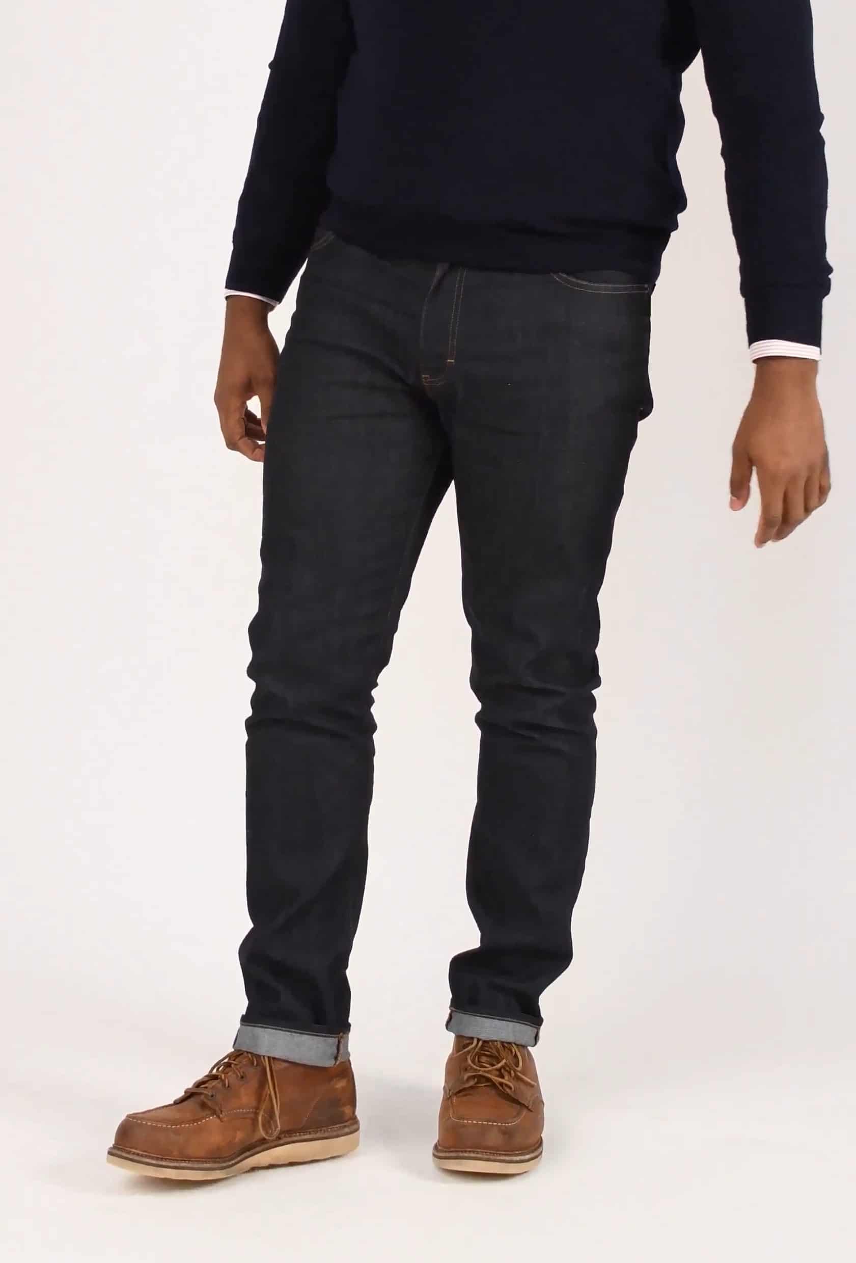 Denim and rugged boots pair nicely with casual turtleneck sweater outfits