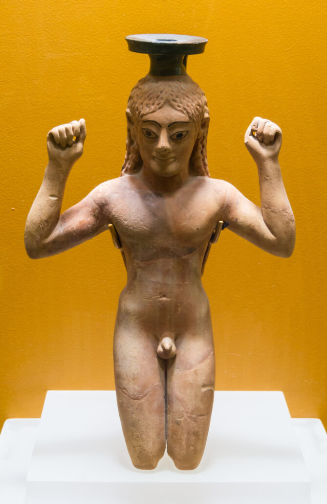 A photograph of a Greek perfume holder. 