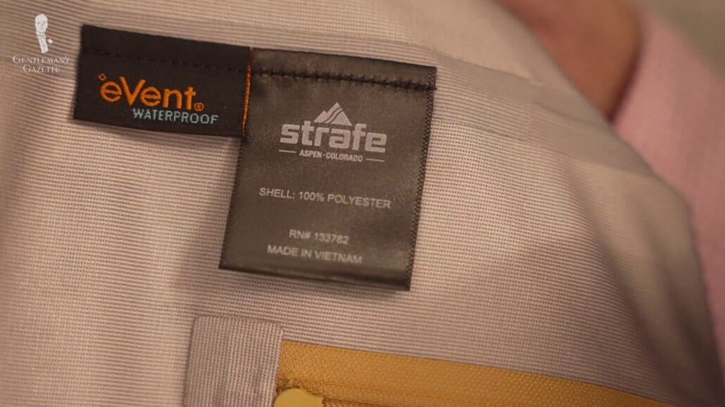 Raphael's 100% polyester eVent membrane is better and more breathable.