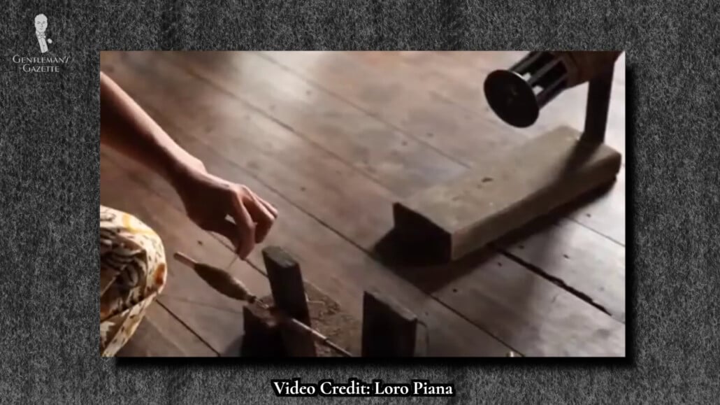 The cashmere is woven or finished and is either sold off or manufactured into goods.