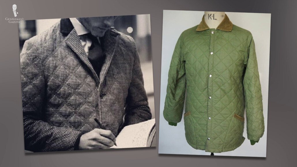 The diagonal stitching on quilted jackets results in a slimmer and tidier jacket.