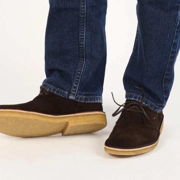 The desert boot has crepe rubber soles as shown here