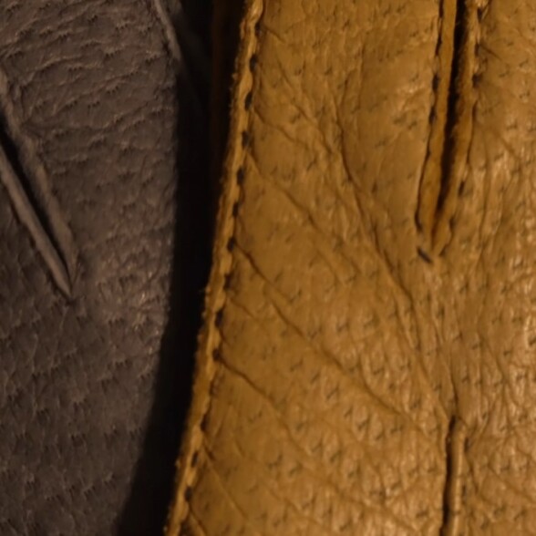 Gloves are the most popular usage for peccary leather.