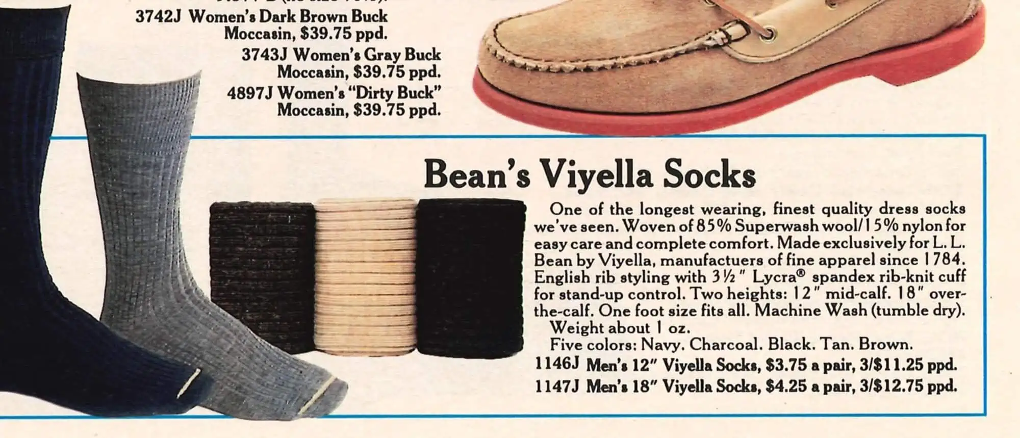 A page from an LL Bean catalog