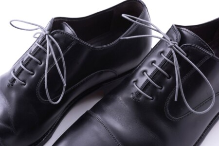 Mid Grey Shoelaces Round - Waxed Cotton Dress Shoe Laces Luxury