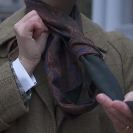 Photo of The Modified Four in Hand Scarf Knot Step 3