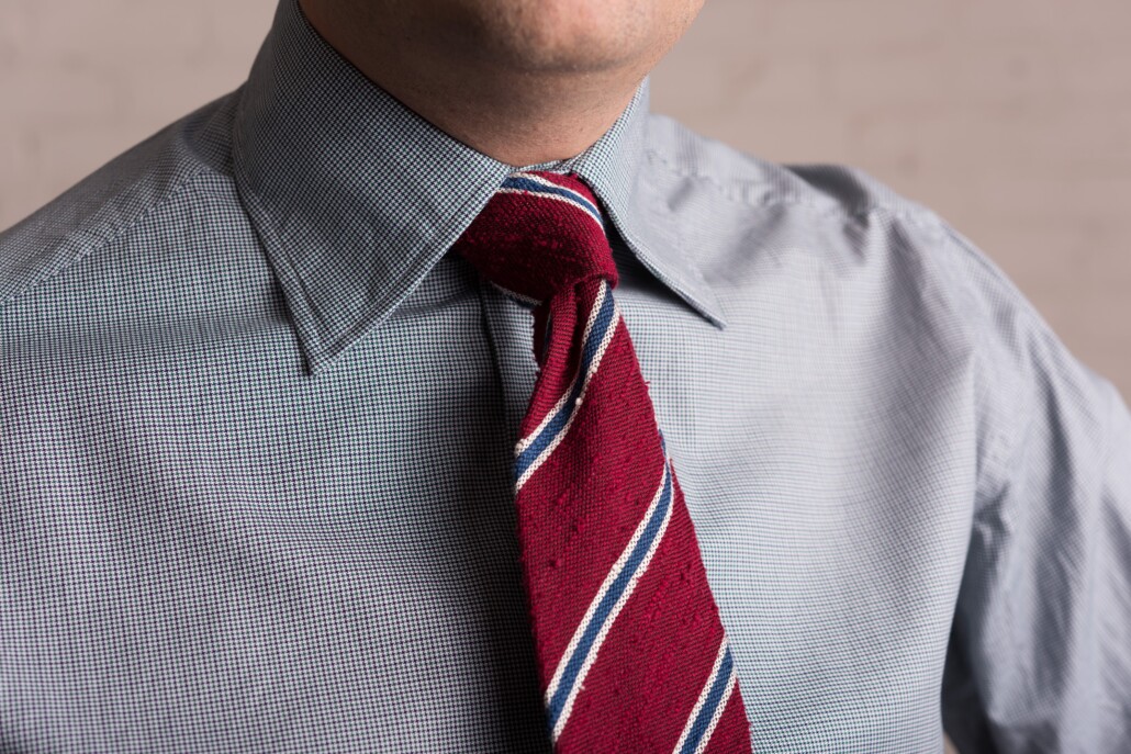The spread collar will allow for larger ties and bulkier knots