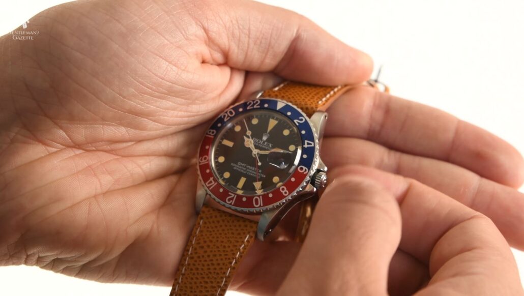 The Rolex GMT-Master II watch up close