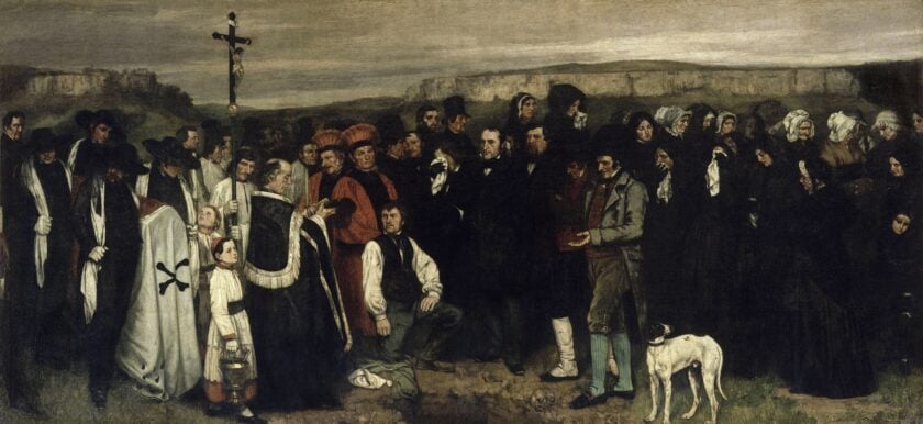 A Burial At Ornan 1850 By Gustave Courbet Image Credit Wikimedia A painting of a 19th century funeral