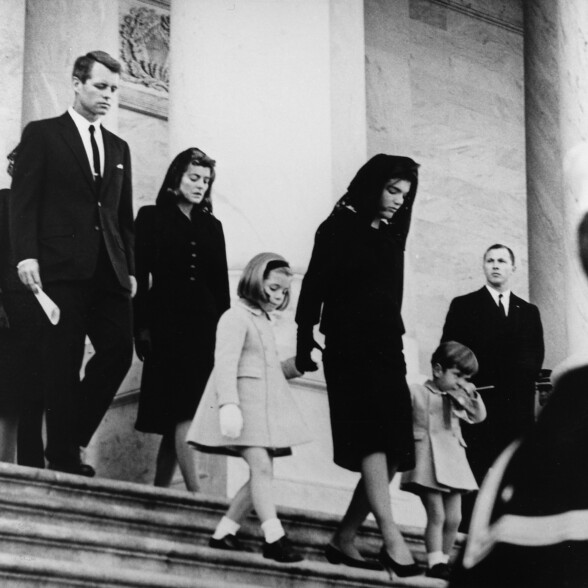 Photo of the Kennedy family at the state funeral of JFK.