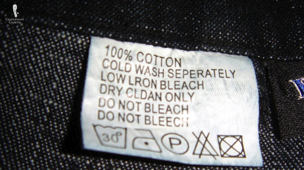 You Can Follow Care Instructions If They Are Available On The Tag Clothing tag with care instructions.