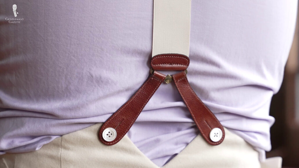 Belts or Suspenders: Nathan prefers suspenders or braces.