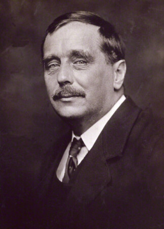 A photograph of H G Wells
