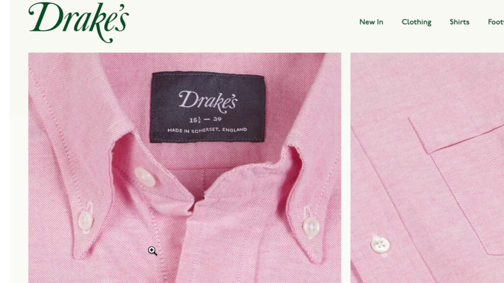Pink shirt made in Somerset England