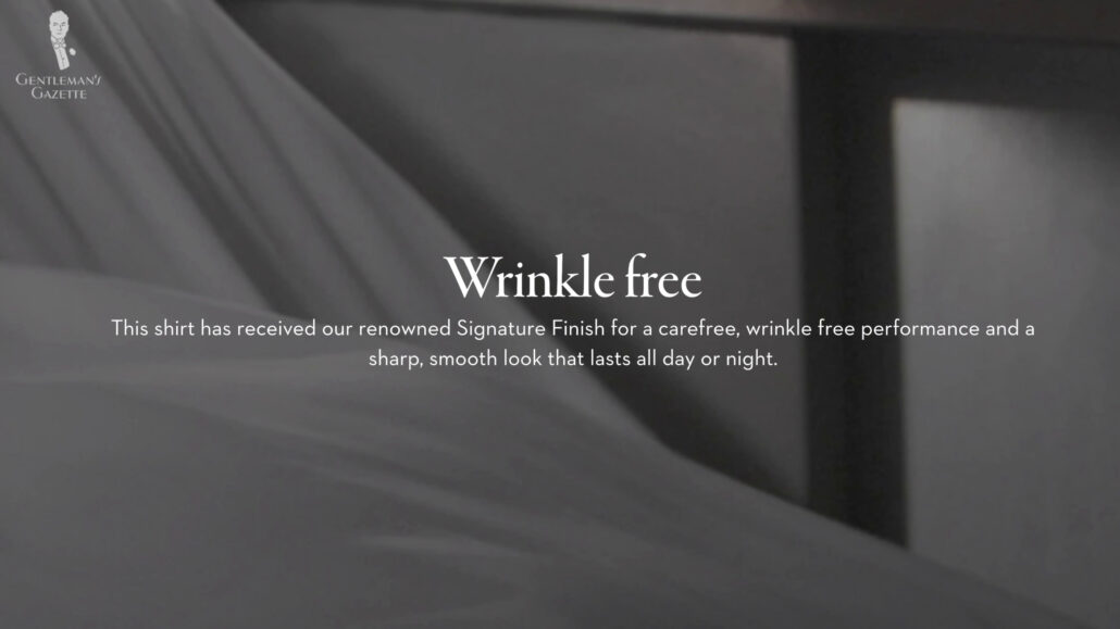Have signature smooth and wrinkle-free shirts.