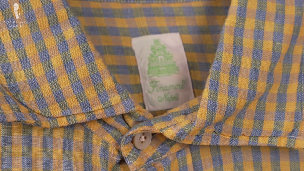 Finamore Napoli's shirt has nice handmade details, a good cut, and good interlinings.