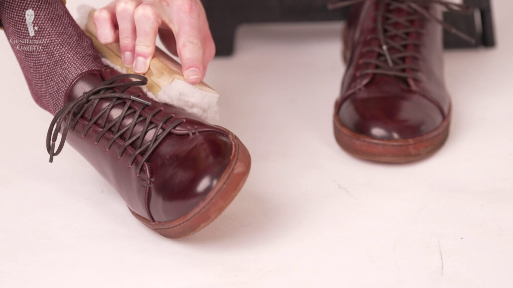 A simple buff is going to be enough to care for your shoes well.