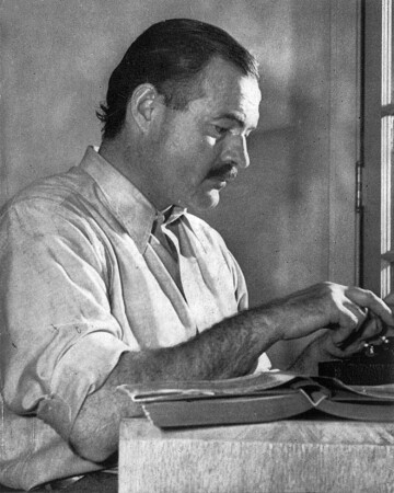 A photograph of Ernest Hemingway