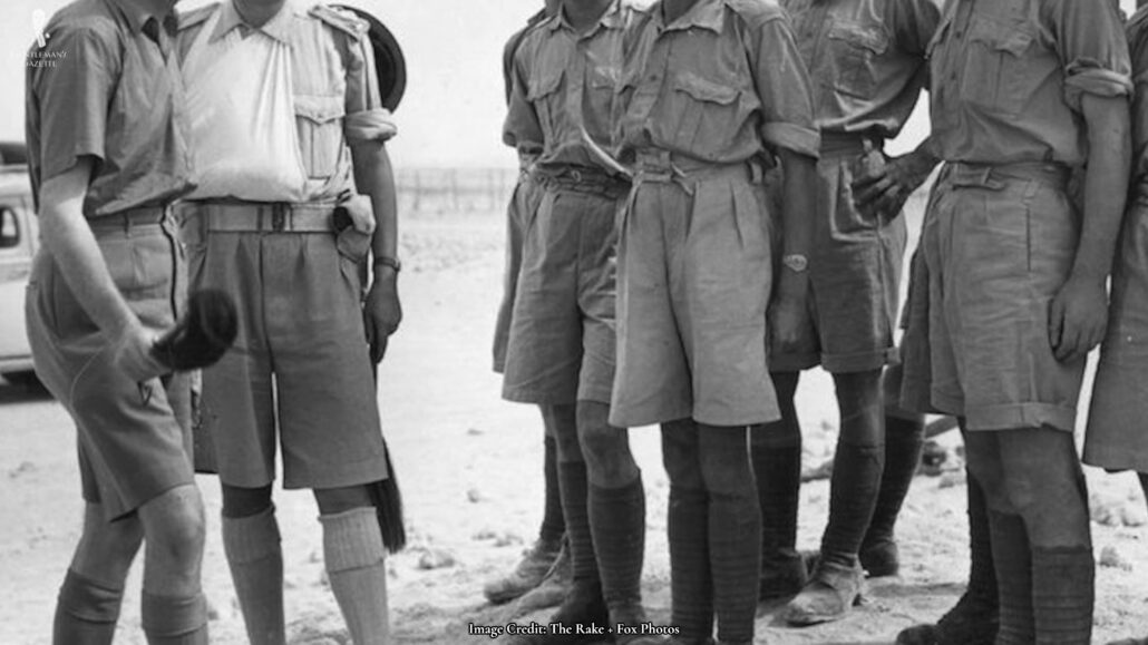 Gurkha trousers were worn by men long ago.[Image credit: The Rake+Fox Photos]