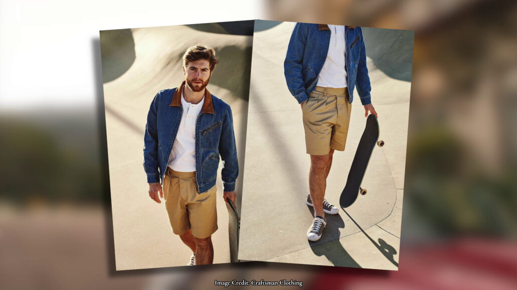 Knee-Length Gurkha shorts in style for classic menswear.[Image credit: Craftsman Clothing]