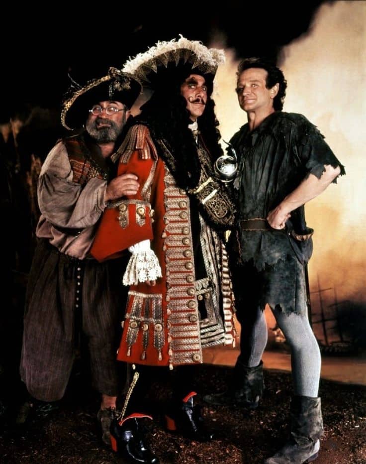 Said to be based on Charles II Dustin Hoffman portrays Captain hook with an extravagant in the 1992 film Hook