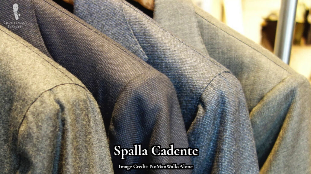 Spalla Cadente shoulder style.
