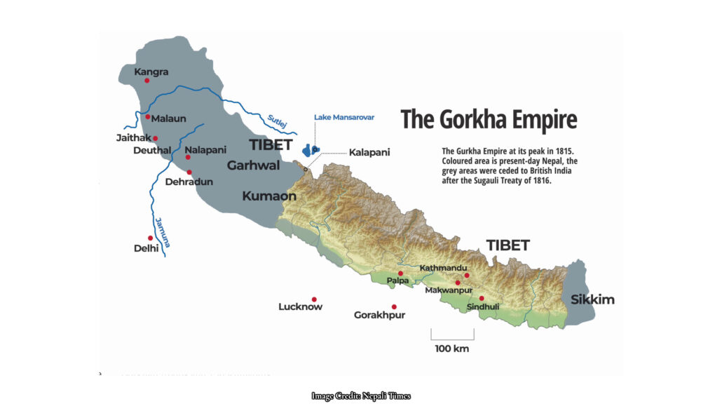 The Kingdom of Gurkha in 1800 was where Gurkha trousers originated.