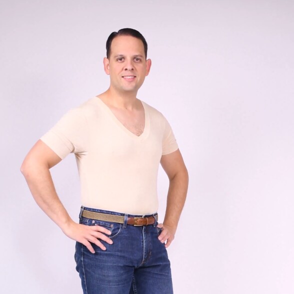 A skin tone undershirt is the best option to avoid any possible show through