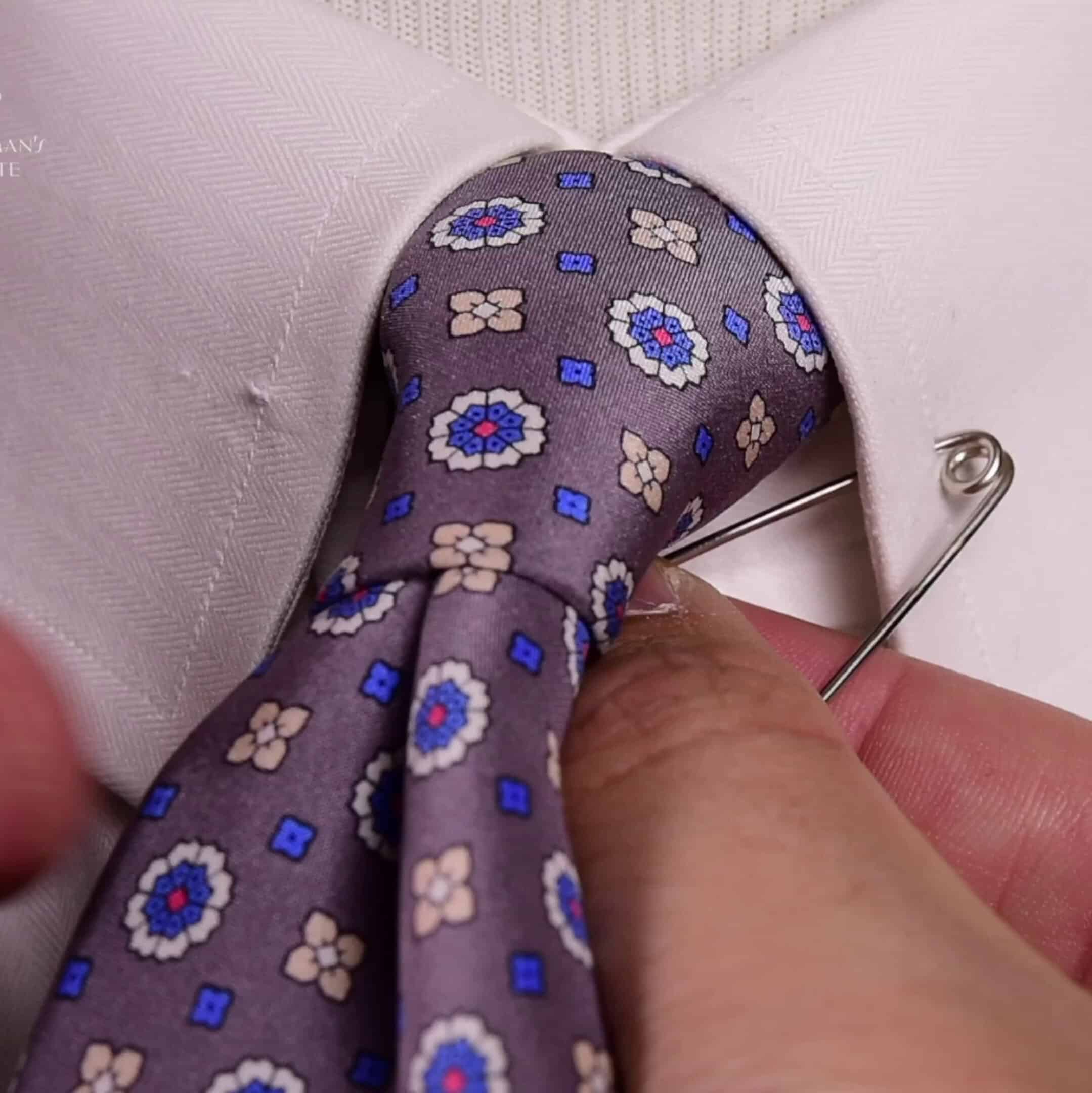 Collar pins are attached to your shirt collars by piercing both sides.