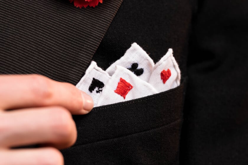 Fort Belvedere 4 Suits Poker Pocket Square Fort Belvedere 4 Suits Poker Pocket Square