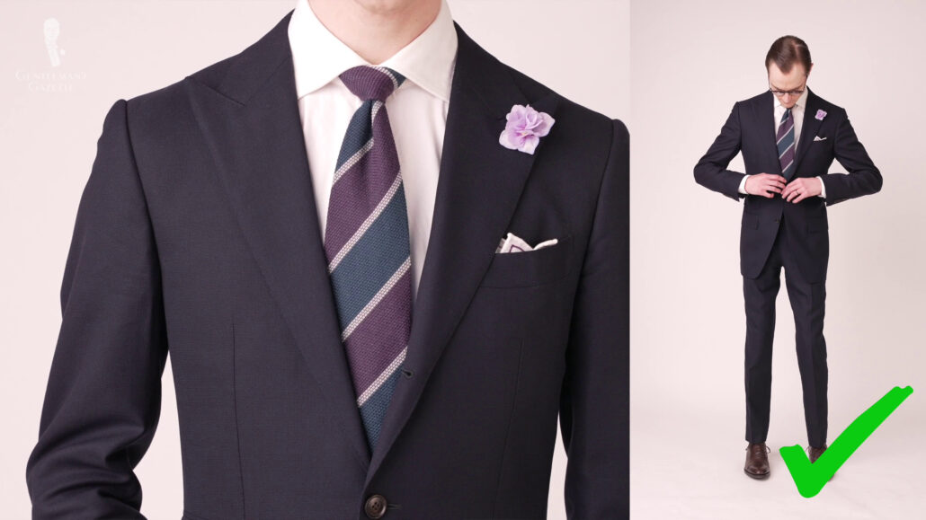 Invest in a well-made versatile suit that has a classic style.