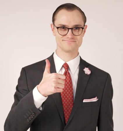 Preston Smiling Gives A Thumbs Up Gesture Preston, smiling, gives a thumbs up gesture
