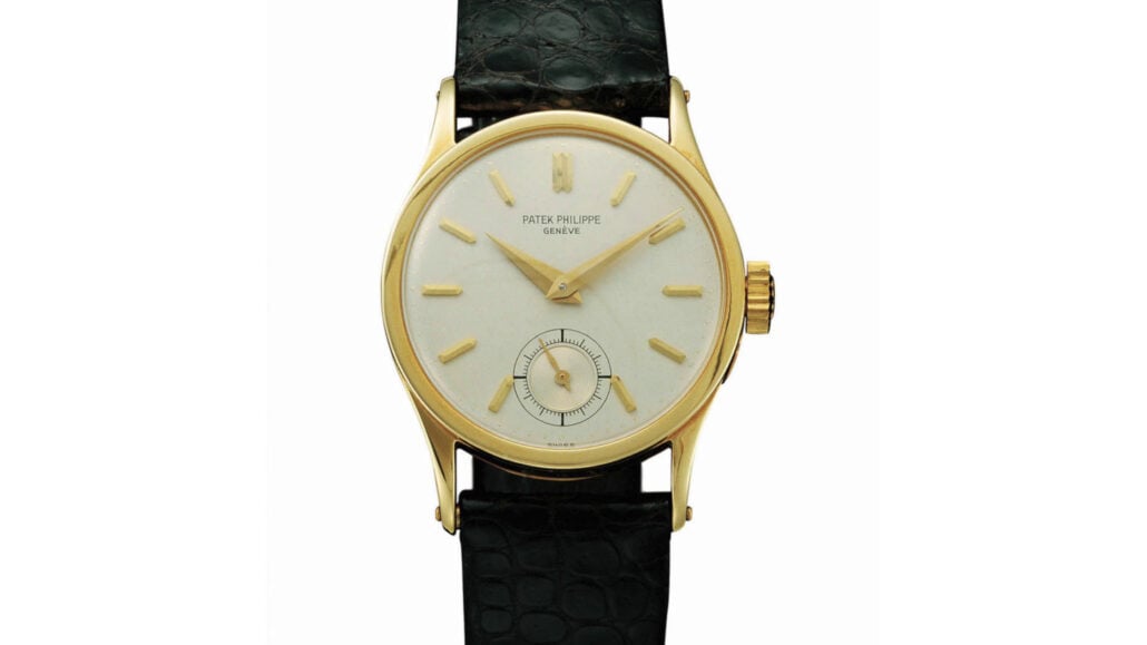 The simple and elegant design of Patek Philippe 18K Calatrava Ref 570