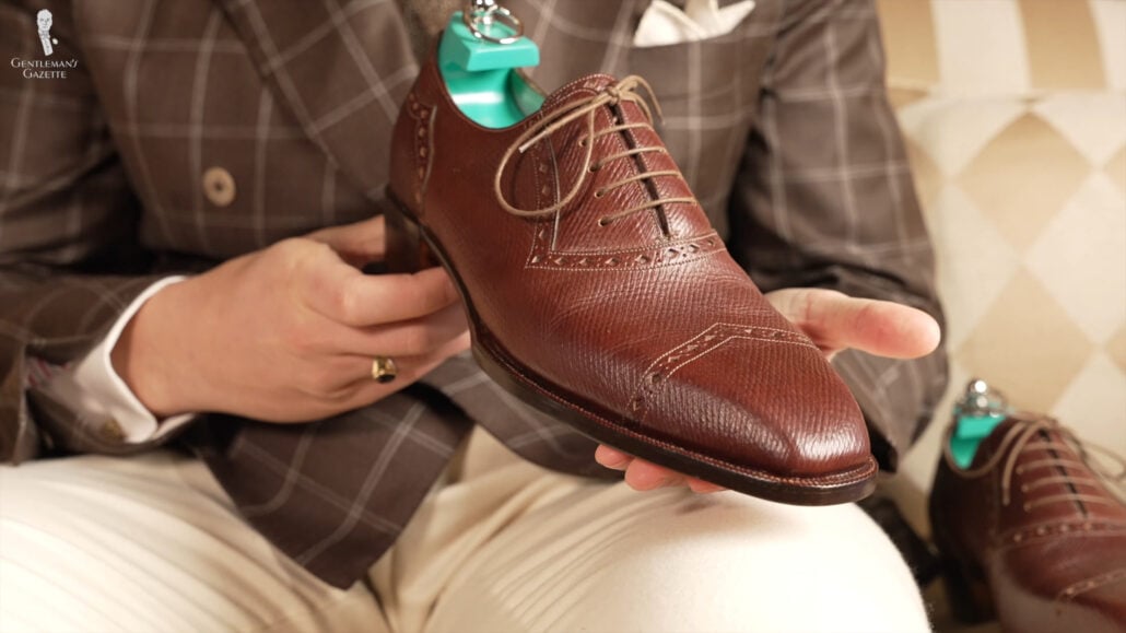 Any Broguing On The Belt Just Seem To Much Compared To Shoes Where It Has A Lot Of Space Any broguing on the belt just seem to much compared to shoes where it has a lot of space.