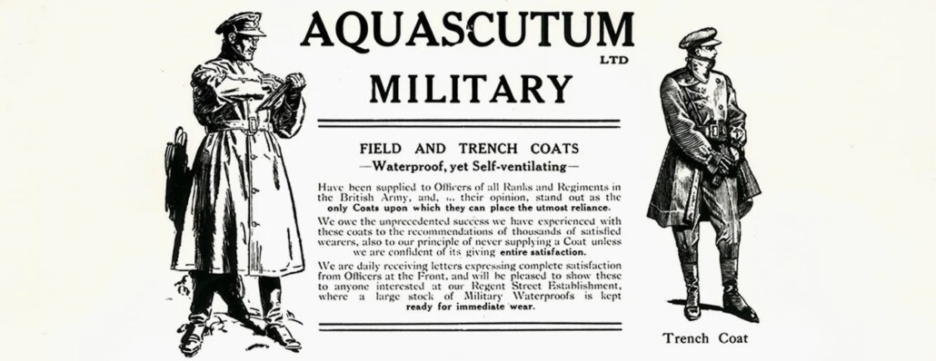 Aquascutum bears a long heritage in the manufacture of authentic trench coats